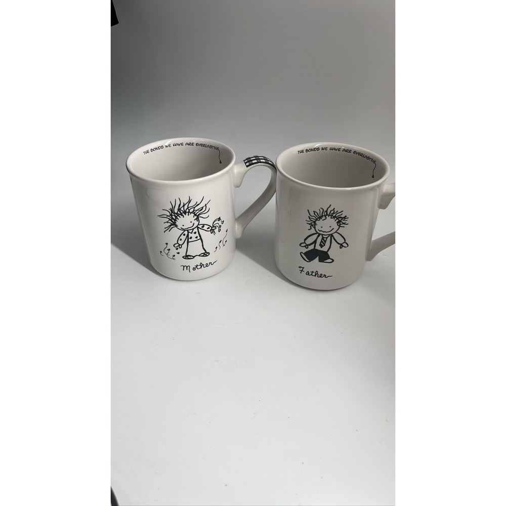 Enesco Marci Inner‎ Light Mother Father Mug Set 2